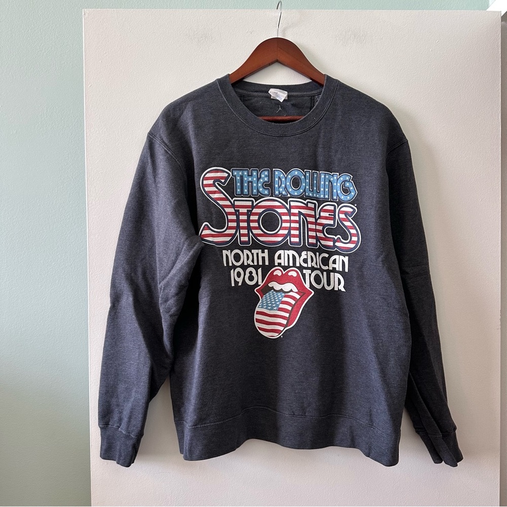 The Rolling Stones 1981 North American Tour American flag crewneck sweatshirt